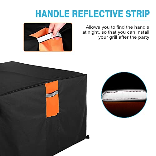 NEVERLAND Garden Furniture Covers Outdoor Dining set Covers Waterproof 300D Oxford Outdoor Patio Table Cover Large Garden Furniture Covers (125x1