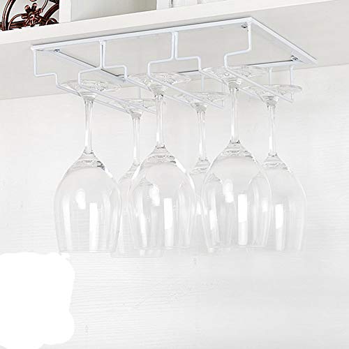Fashion Creative Wine Glass Rack Upside Down Goblet Shelf Home Creative Hanging Cup Holder European Style J1120, PIBM, White, 50 * 22.5cm