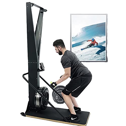Ski Exercise Machine, Ski Machine with Display Monitor, Indoor Ski Cross Trainer Machine, Ski Exercise Machine Strength Training Leg Machine, Car