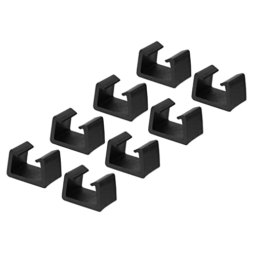 PATIKIL Patio Furniture Clips, 8 Pack 53mm Dia Sofa Rattan Furniture Clamps Wicker Fixed Connection Chair Fasteners for Outdoor Garden, Black
