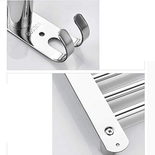 N/A Swing Out Towel Bar SUS 304 stainless steel 3-Bar Folding Arm Swivel Hanger Bathroom Storage Organizer Rust Proof Wall Mount Brushed Finish