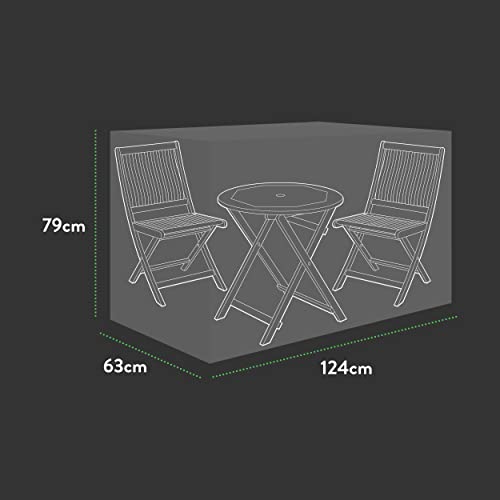 Ascot Premium Bistro set cover-small - 124 X 63 X 79 (H) cm Modern Grey