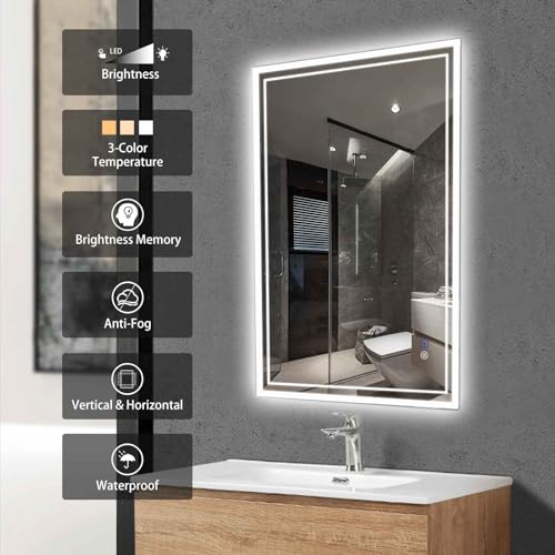LED Bathroom Mirror 36 * 24 Inch