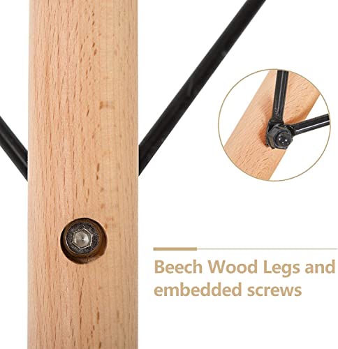 NIERN Round Dining Table with MDF Top,Marble Modern Kitchen Table for Dining Room Kitchen Home Office (Mable)