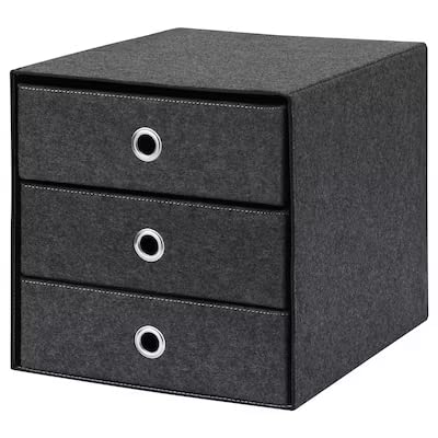 I-K-E-A mini chest with 3 drawers, grey33x38 cm + free finchley refill pen
