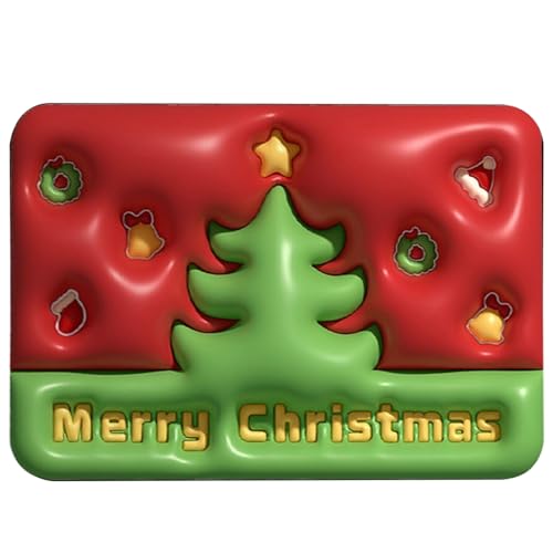 Christmas Door Mat Non-Slip 3D Merry Christmas Welcome Mat 20x32 Inch Decorative Rug Entrance Door Mat Tradition Xmas Decor for Home, Bathroom, K