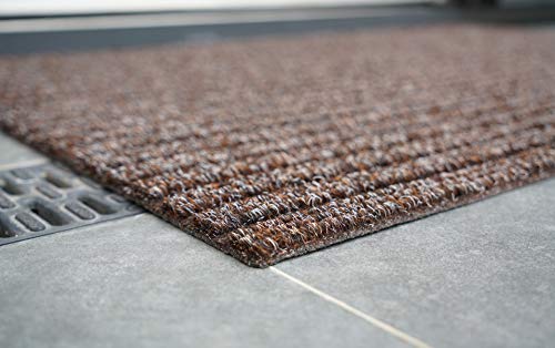 Serdim Rugs Non Slip Ribbed Trapper Hard Wearing Mats, Brown, 50 x 80 cm(1'8" x 2'7")