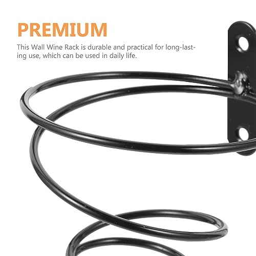 Kichvoe Wine Bottle Holder Wine Bottle Holder 2pcs Wall Mounted Wine Rack Spiral Wine Bottle Display Holder Metal Hanging Wine Rack Organizer for