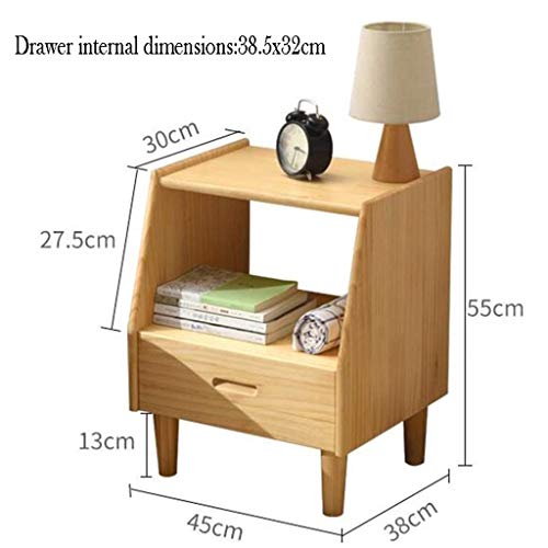 JJZXD End Tables, Night Stand with Drawer Cabinet for Bedroom Bedside Table Furniture Wooden