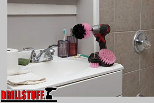 Cleaning Supplies - Bathroom Accessories - Drill Brush - Shower Cleaner - Tile - Bathtub - Bath Mat - Sink - Shower Door - Grout Cleaner - Basebo