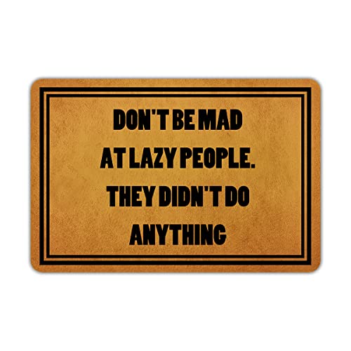 Front Door Mat Welcome Mat Sorry We're All Peopled Out Rubber Non Slip Backing Funny Doormat Indoor Outdoor Rug 24"(W) X 16"(L)