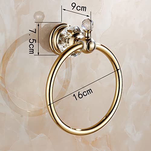 HIGOH Towel Racks, Bath Towel Holder,Bathroom Hand Towel,Bathroom European-Style Crystal Towel,Rose Towel Rack,Bathroom Storage Hardware Towel Ha