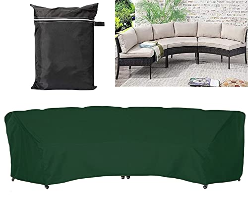 COOSOO Garden Furniture Covers Outdoor Sectional Curved Sofa Protector Covers waterproof for Half-Moon Couch Sets Sofa Furniture Cover Dustproof