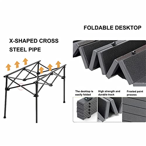 Outdoor Folding Table And Chairs Set,Aluminum Patio Table And Chairs Set,Portable Picnic Table,for Outdoor, Hiking, BBQ, Beach And Travel