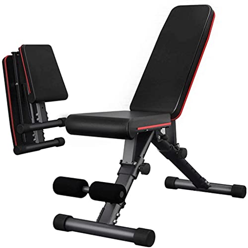 LLRYN Weight Bench, Adjustable Strength Training Bench for Full Body Workout with Fast Folding