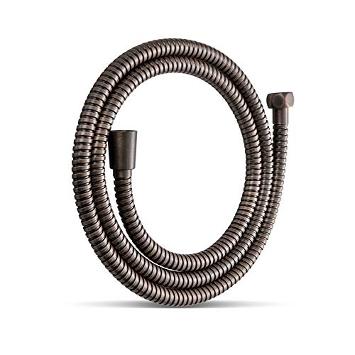 OFFO Shower Hose,Stainless Steel Replacement High Pressure Shower Pipe Anti-Kink Shower Hose for Bath Taps Chrome,1.5m