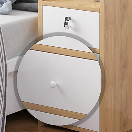 JYDQM Nordic Creative Solid Wood Bedside Table, Household Bedside Table Bedroom Storage Furniture