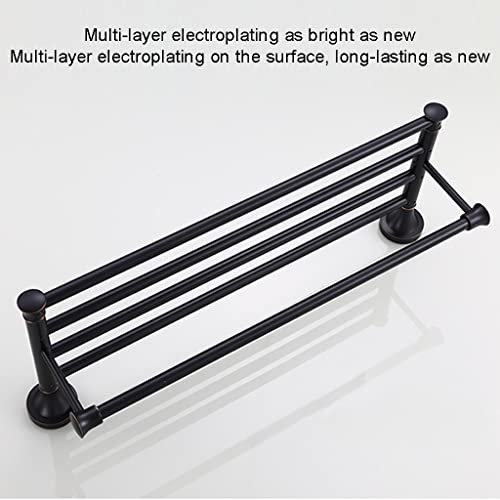 HIGOH Towel Racks,Bathroom Towel Rack Wall Mounted Towel Holder,Bronze Towel Bar,Bath Towel Rack,Orb Towel Shelf,Bathroom European Style Retro Ba