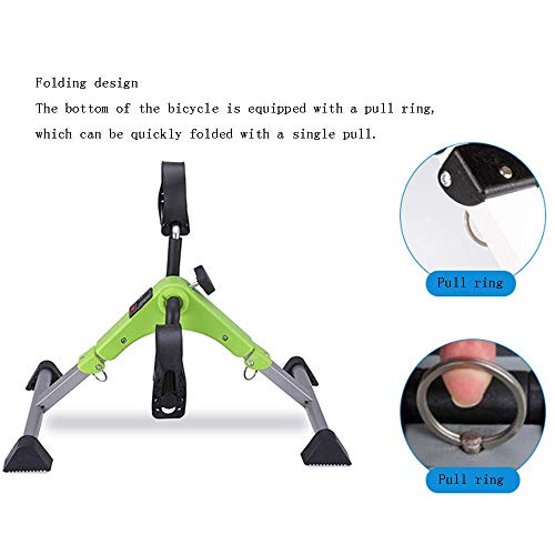 LUNEZY Folding Bicycle Mini Leg Rehabilitation Training Device with Adjustable Resistance with Digital Display,Blue