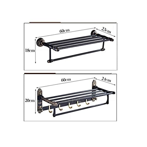 HIGOH Towel Racks,Bathroom Towel Rack Wall Mounted Towel Holder,Bathroom Accessories Aluminum Carved Bath Hardware Towel Rack,Towel Holder,And Ba