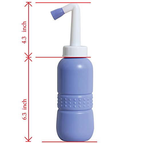 Portable Bidet Sprayer,Travel Bidet Bottle for Personal Hygiene Handheld ,Bidet Spray with No Air Lock Bottom Wiper Bottle(450ml)