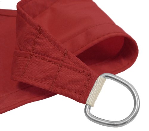 Kookaburra Waterproof Garden Sun Shade Sail Canopy in Wine 98% UV Block (3m Square)