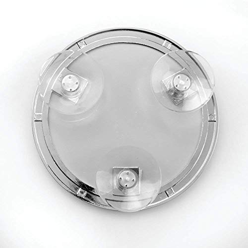 iDesign Round Bathroom Mirror with Suction Cup, Small No-Fog Shower Mirror Made of Chrome-Coated Metal, Practical Shower Accessory for Bathroom a