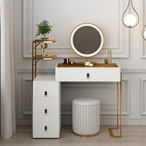 NXYDD Dressing Table Storage Cabinet Bedroom Furniture Small Solid Wood Dressing Table Vanity Set