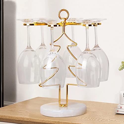 LUKEO Wine Glass Holder, Christmas Tree Countertop Wine Glass Holder, Elegant Freestanding Table Top Goblet Wine Glass Holder