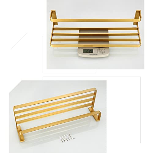 HIGOH Towel Racks, Bathroom Towel Rack Wall Mounted Towel Holder,Brass Bathroom Accessories Copper Towel Rack Bar,Bathroom Shelf,Towel Holder,Bat