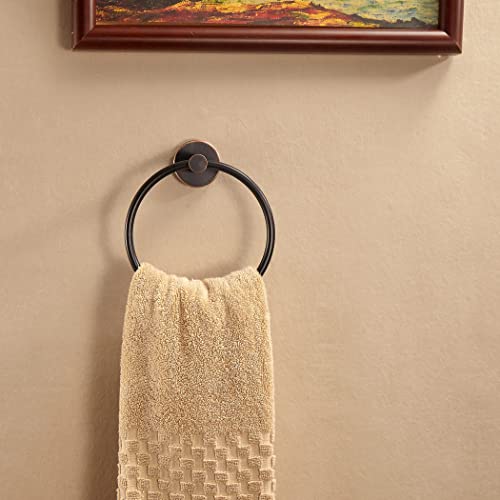 BigBig Home Bronze Towel Holder, Bathroom Towel Ring Oil Rubbed, Bath Hand Towel Rack Hanger Wall Mounted Rustic Farmhouse
