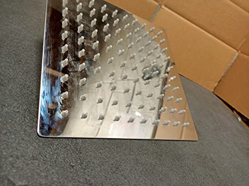 Qliver Square Rain Shower Head, 8 inch Large Top Spray Showerhead, 304 Stainless Steel Ultra Thin Powerful High-Pressure Bathroom Shower Head