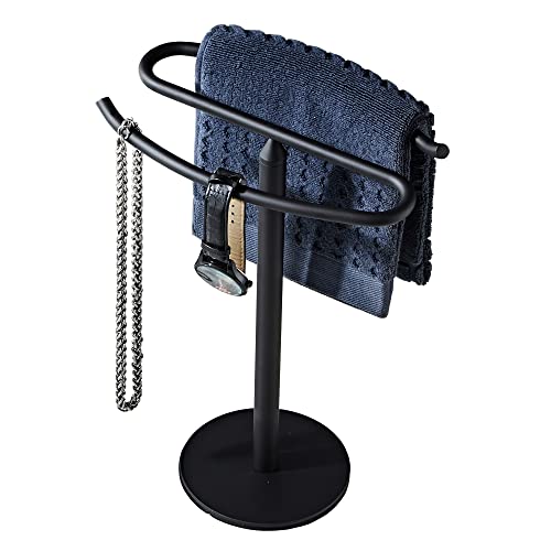 Matte Black Hand Towel Holder Stand, Free-Standing Towel Rack, SUS304 Stainless Steel Towel Bar Rack Stand, Tower Bar for Bathroom Kitchen Vanity