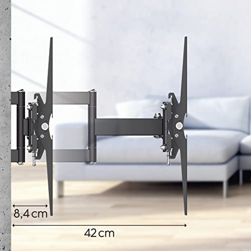 Hama 118126 FULLMOTION TV Wall Bracket 213 cm (84 Inches) Scissor Arm Black