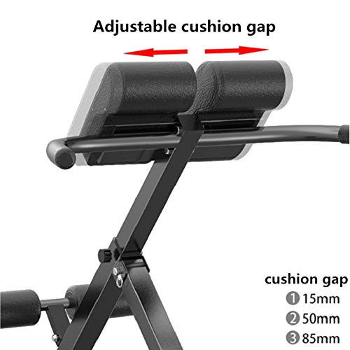 ZXYWW Folding Roman Chair, Adjustable Bench Roman Indoor Fitness Equipment with Waist Training and Push-Ups, Strength Training Back Machines