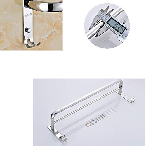 KNOXC Towel Racks,Towel Bar Double Towel Bar Polished Finish Wall Mounted for Bathroom or Kitchen with Hook Towel Rack