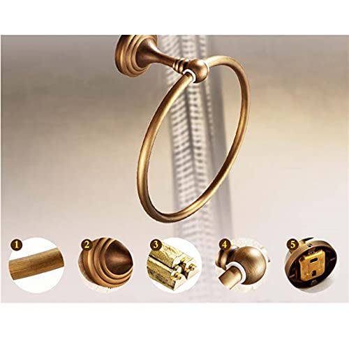 FOUNCY Vintage Towel Ring Towel Ring Solid Brass Copper Antique Bronze Bathroom Accessories Products Towel Rack Towel Bar Bathroom Accessories