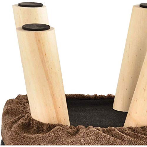 LUKEO Wooden Bench -square Solid Wood Fashion Square Stool Fabric Sofa Stool Chair Household Coffee Table Stool (Color : D)