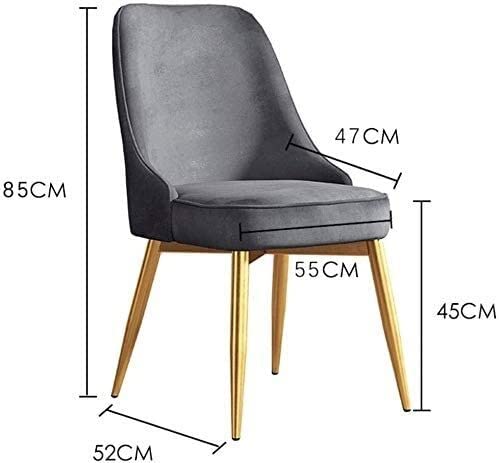 dining chair Office Reception Chairs Business Dining Chairs Set Kitchen Dining Chairs Set of 4 Flannel Soft Cushion Metal Legs Slip Feet for Offi