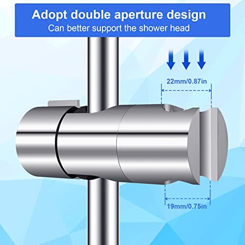 QEIHITYO Hand Shower Holder Adjustable Shower Holder Bracket 18-25 mm Diameter Chrome-Plated + ABS Design Shower Head Holder Easy Installation fo