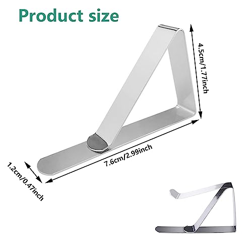 Table Cloth Clip,12 Pieces Tablecloth Clips,stainless steel tablecloth clip,for Indoor & Outdoor Use,Adjustable Table Cloth Holders for Picnics P