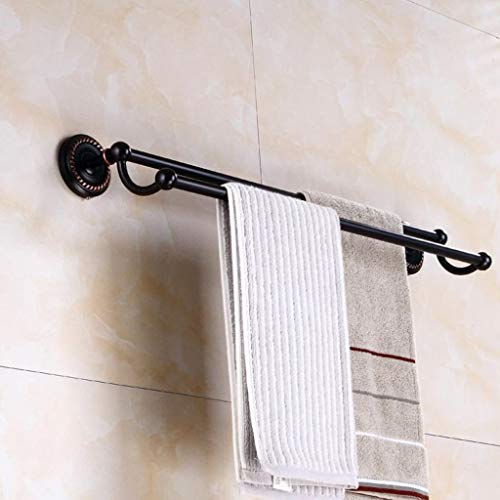 N/A Black Bronze Surface Double Rod Kitchen and Bathroom Pendant Hardware Bathroom Towel Rack Copper Material