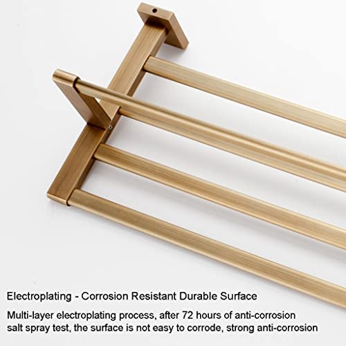 HIGOH Towel Rack Antique Towel Rack, All Copper Bath Towel Holder, Bathroom Hanger, Toilet Rack, Toilet Toilet Bathroom Hardware