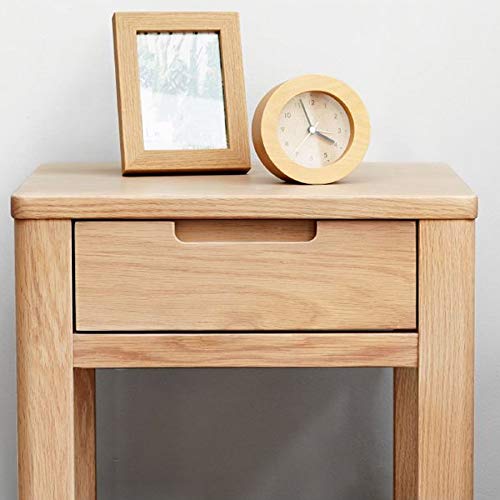 N/A Solid Wood Bedside Cabinet Nordic Economy Bedside Storage Cabinet, Minimalist Single Drawer Bedroom Minimalist Cabinet