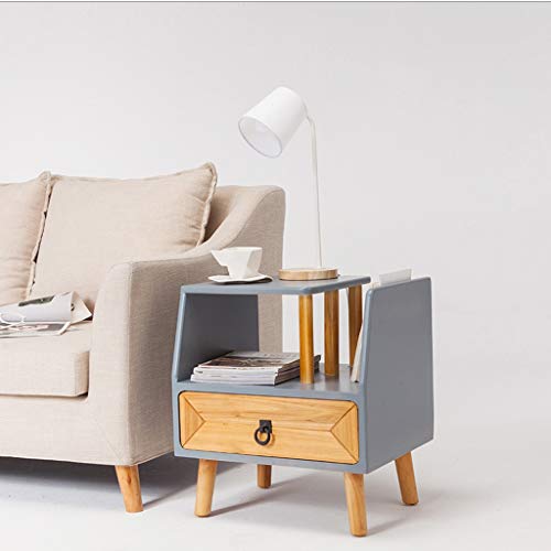 JYDQM End Table with Drawer 1-Tier, Nightstand Table for Bedroom Living Room, Design, Sturdy Easy Assembly
