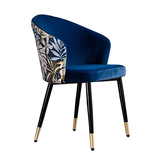 Modern Kitchen Dining Room Chairs Dining Chairs Velvet Living Room Armchair With Black Steel Legs Velvet Seat And Backrests Dining Chair (Color :