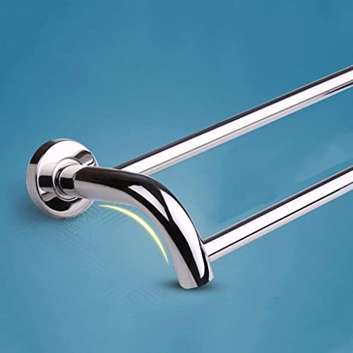 Towel Bar 304 Stainless Steel Double Lever Towel Rack Towel Bracket Towel Rail Wall Hanging Towel Holder for Bathroom Balcony Kitchen Punching 5