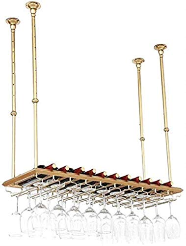 NEOCHY Wine Rack Bar Floating Ceiling Glass Frame Hanging Goblet Rack Wall Shelf Storage Rack Modern Wall-Mounted Living Room Decoration