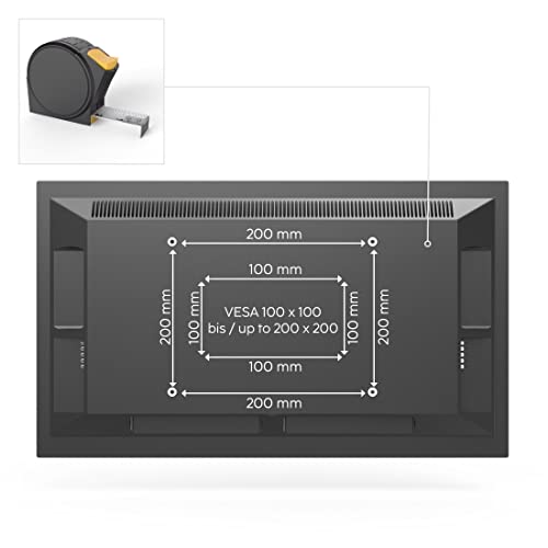 Hama 118062 Ultraslim Full Motion TV wall mount for televisions from 19-48 inches, VESA to 200 x 200 mm, Black