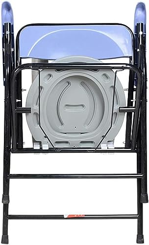 CNAOHGHN Stool for Elderly, Toilet Chair, Padded Seat with Extra Wide Ergonomic Seats, Stainless Steel Safety Frames for Easy Transfers